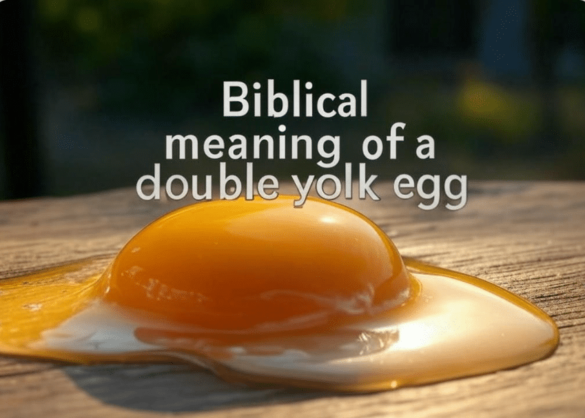 Biblical meaning of a double yolk egg