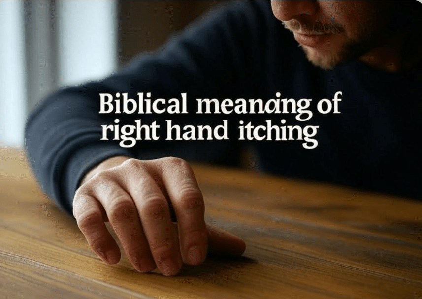 Biblical meaning of right hand itching